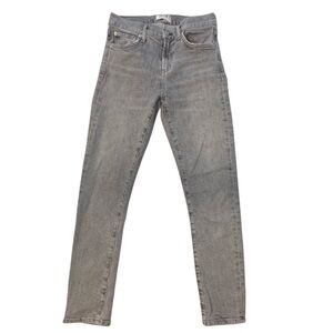 Agolde High Rise Slim Fit Light Gray Jeans